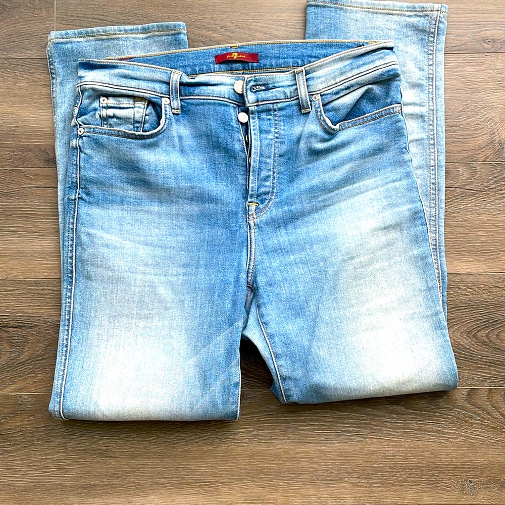 7 for all mankind skinny cropped jeans size 32